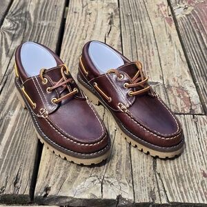 Classic Brown Leather Boat Shoes